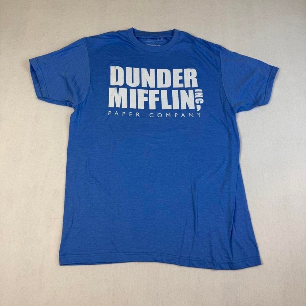 The Office Dunder Mifflin blue cotton & polyester t-shirt size L